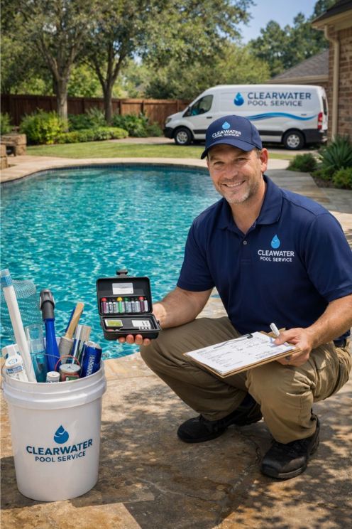 Tomball tx weekly pool cleaning technician clearwater pool service